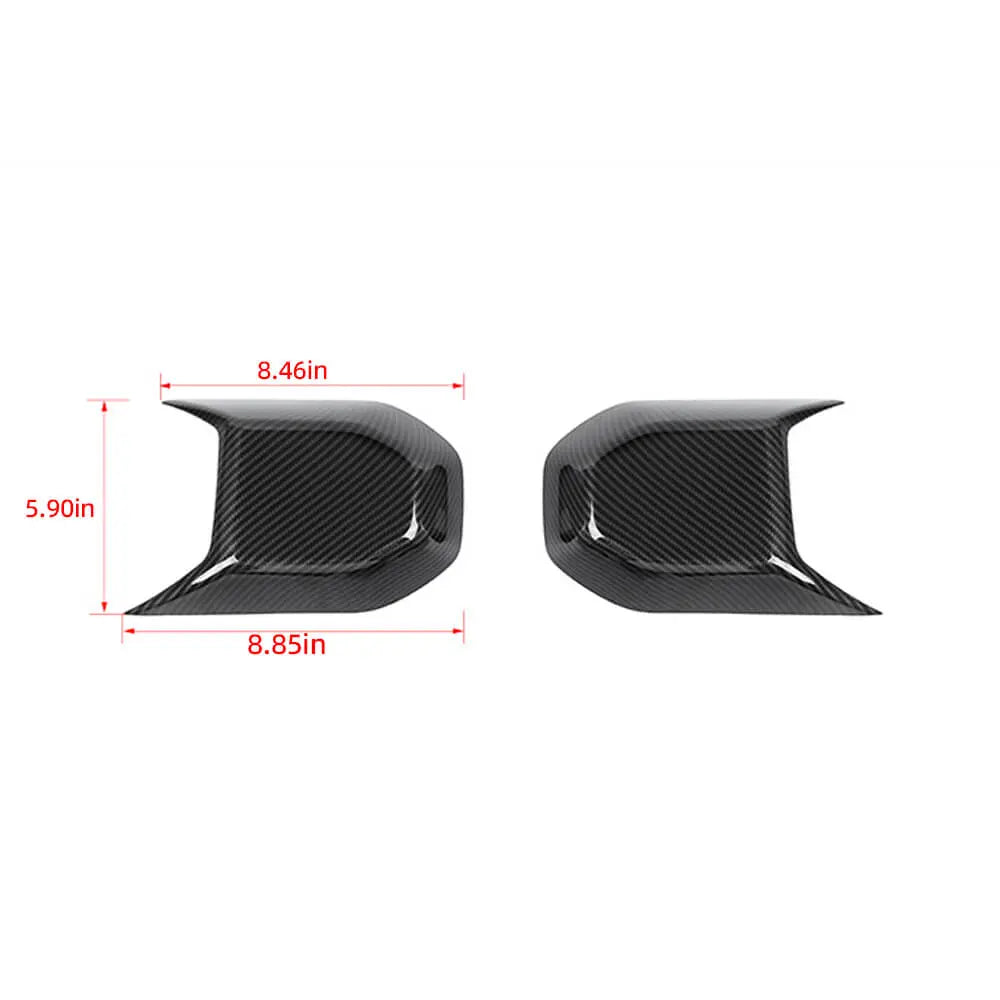 For 2018+ Jeep Wrangler JL & Gladiator JT Front Bumper Anti-collision Block Cover Trim Carbon Fiber