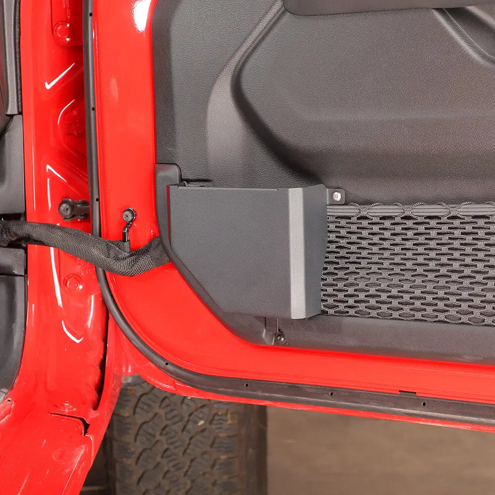 For 2018+ Jeep Wrangler JL & Gladiator JT Front Door Net Replacement Insert Metal Door Pocket Map Storage Box Short Version