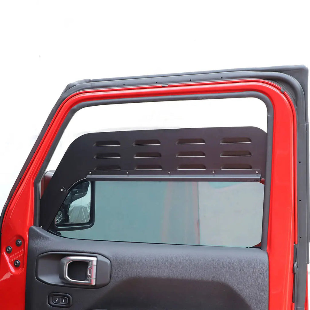For 2018+ Jeep Wrangler JL & Gladiator JT Front Door Window Louver Air Vent Panel Cover (2 pcs)