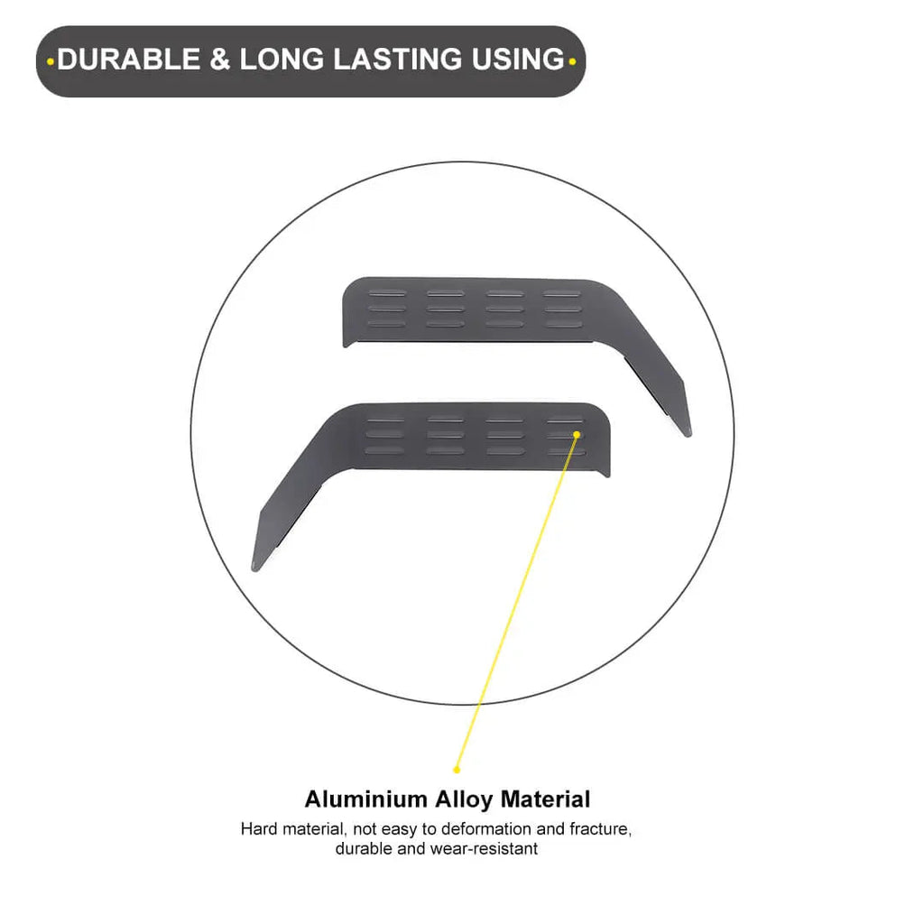 For 2018+ Jeep Wrangler JL & Gladiator JT Front Door Window Louver Air Vent Panel Cover (2 pcs)