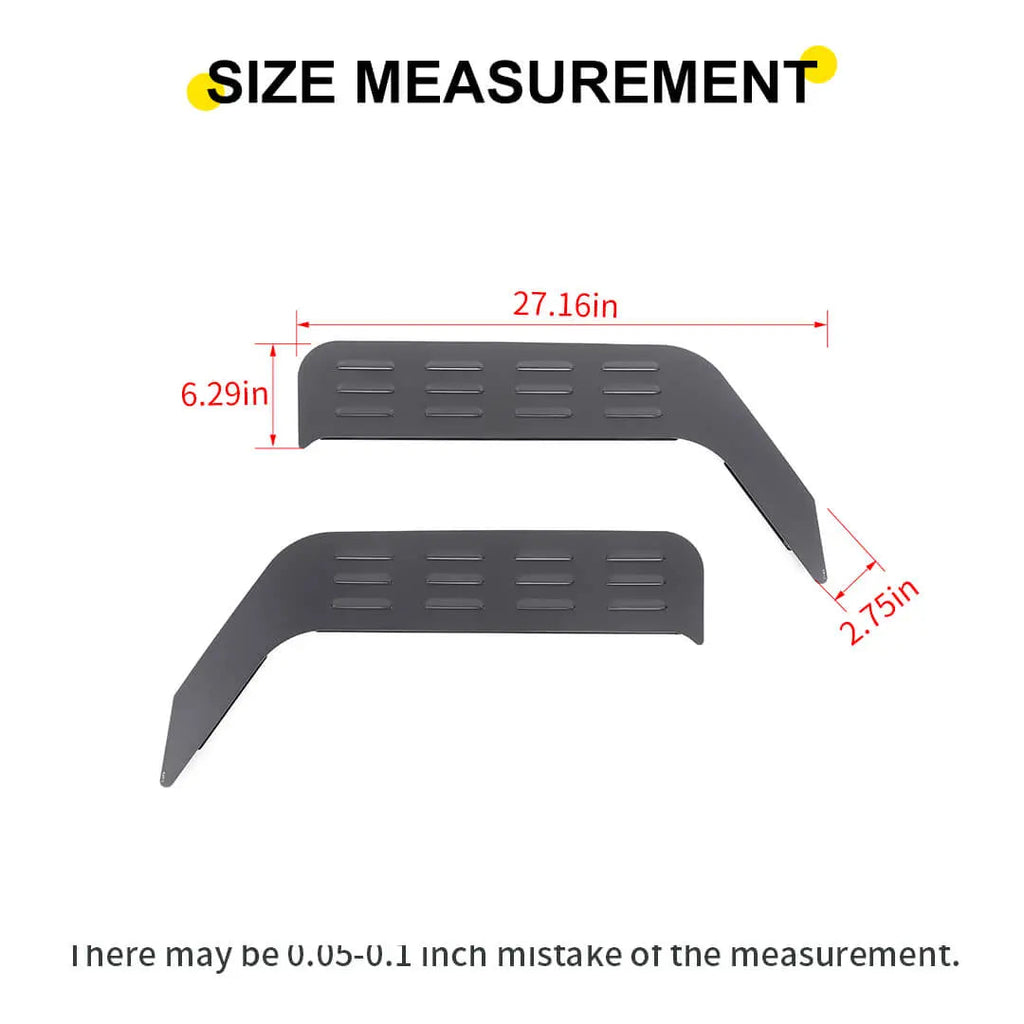 For 2018+ Jeep Wrangler JL & Gladiator JT Front Door Window Louver Air Vent Panel Cover (2 pcs)