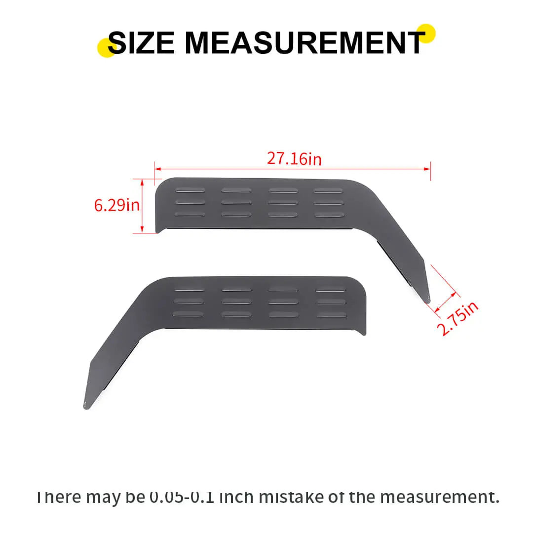For 2018+ Jeep Wrangler JL & Gladiator JT Front Door Window Louver Air Vent Panel Cover (2 pcs)