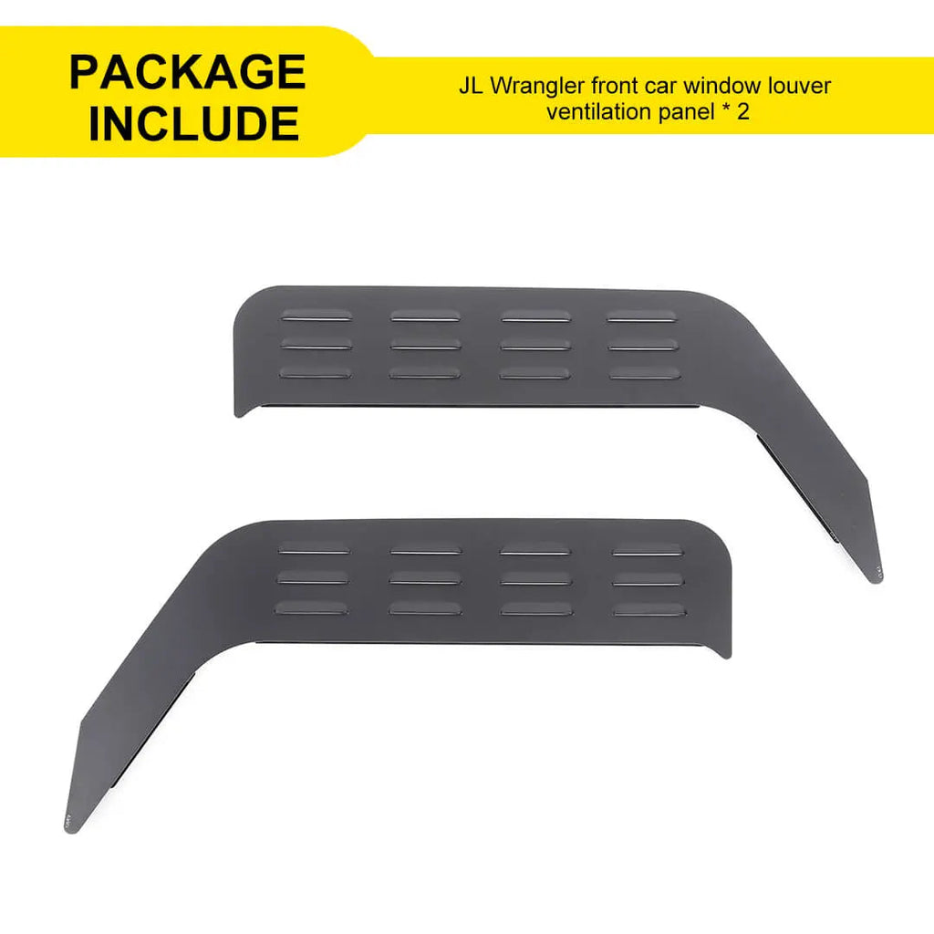 For 2018+ Jeep Wrangler JL & Gladiator JT Front Door Window Louver Air Vent Panel Cover (2 pcs)