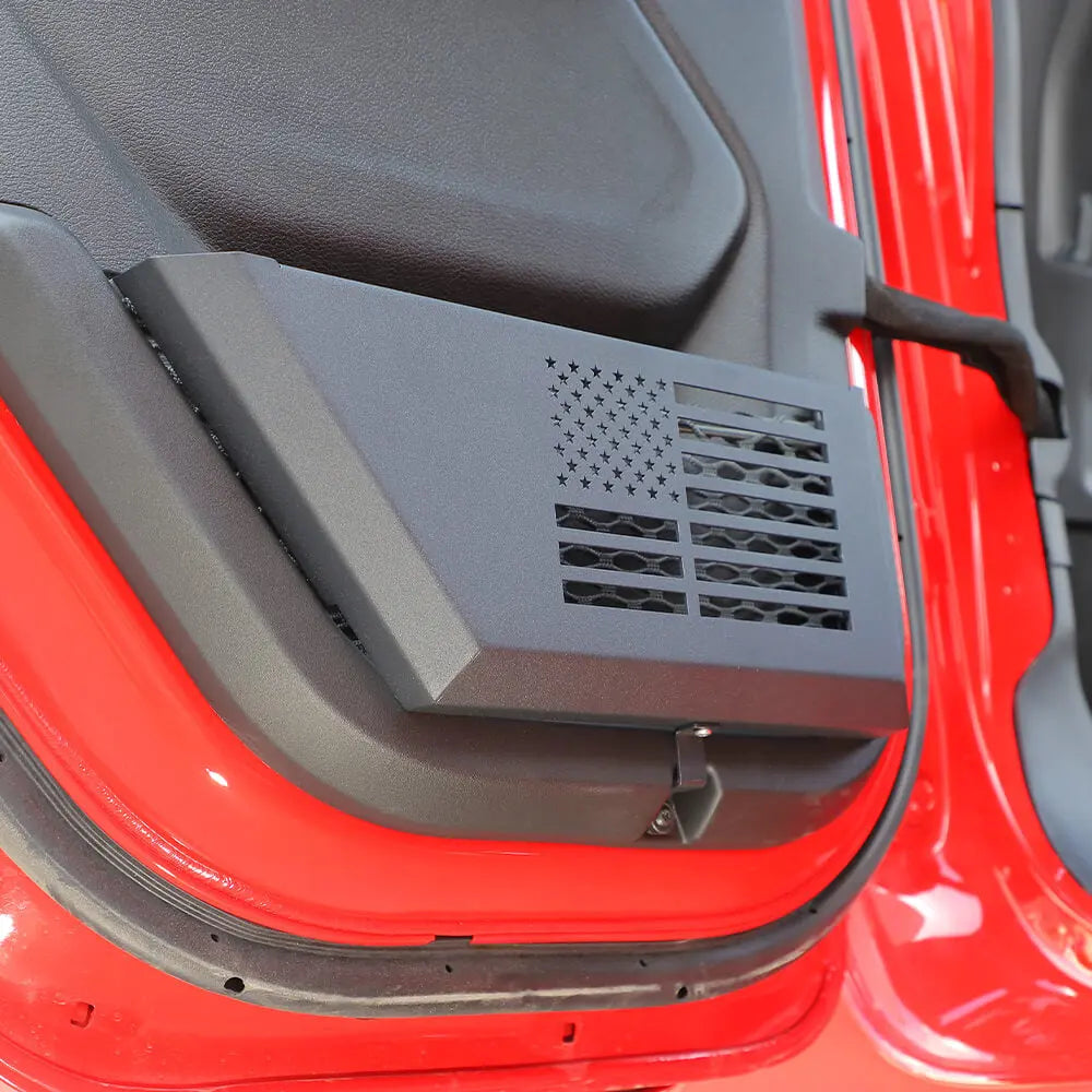For 2018+ Jeep Wrangler JL & Gladiator JT Front/Rear Door Net Replacement Insert Metal Storage Box Door Map Pocket US Flag
