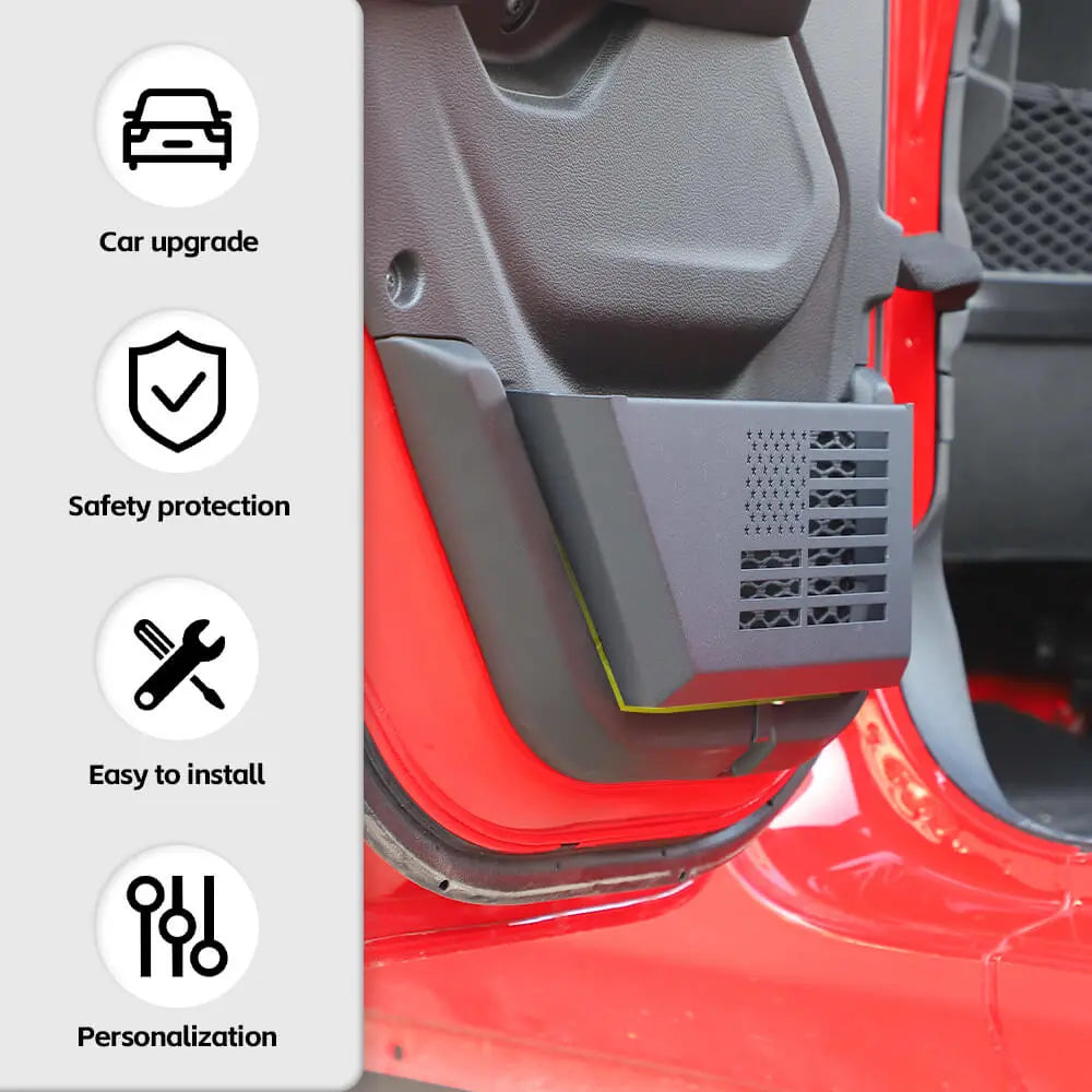 For 2018+ Jeep Wrangler JL & Gladiator JT Front/Rear Door Net Replacement Insert Metal Storage Box Door Map Pocket US Flag
