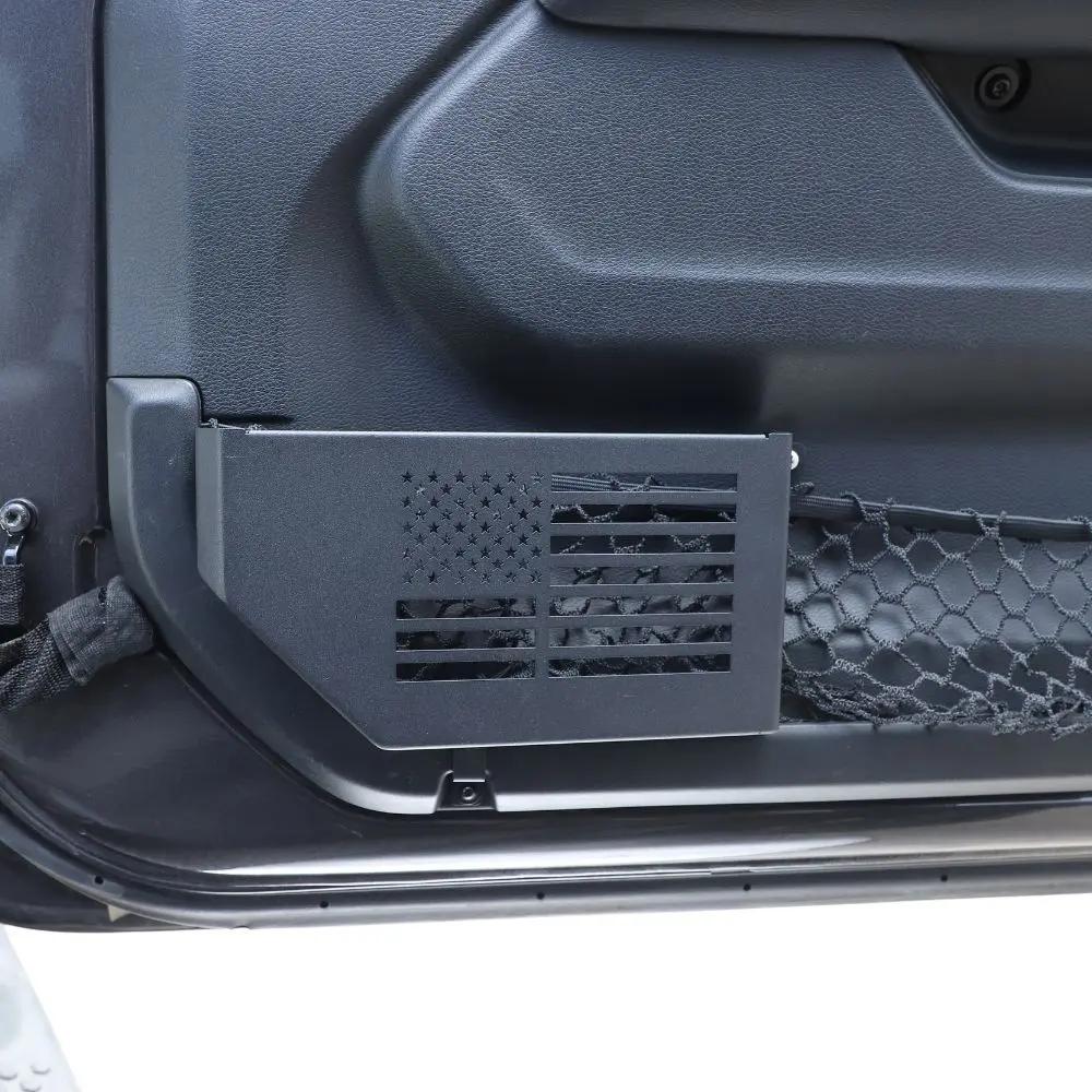 For 2018+ Jeep Wrangler JL & Gladiator JT Front/Rear Door Net Replacement Insert Metal Storage Box Door Map Pocket US Flag