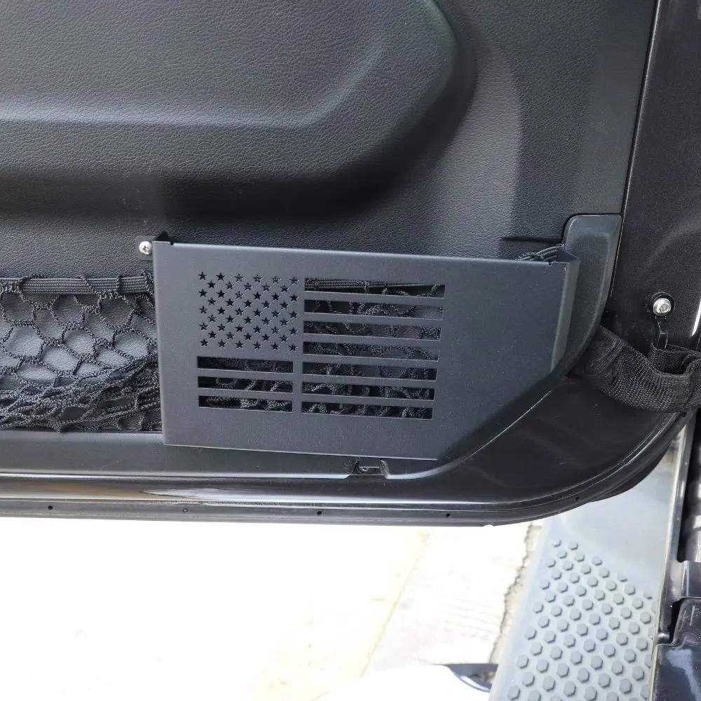 For 2018+ Jeep Wrangler JL & Gladiator JT Front/Rear Door Net Replacement Insert Metal Storage Box Door Map Pocket US Flag