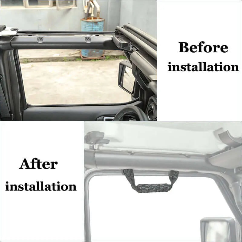 For 2018+ Jeep Wrangler JL & Gladiator JT Front Rear Grab Bar Handle Grip Handles A Styel