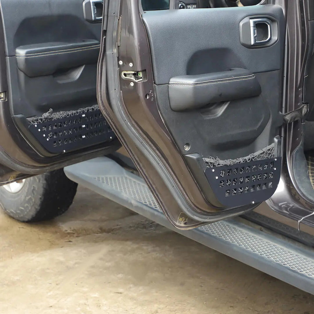 For 2018+ Jeep Wrangler JL & Gladiator JT Front Side Door Mesh Pocket Storage Box (4 pcs)