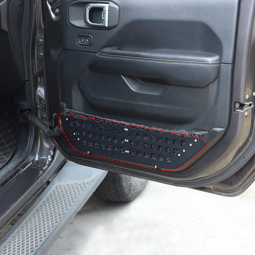For 2018+ Jeep Wrangler JL & Gladiator JT Front Side Door Mesh Pocket Storage Box (4 pcs)