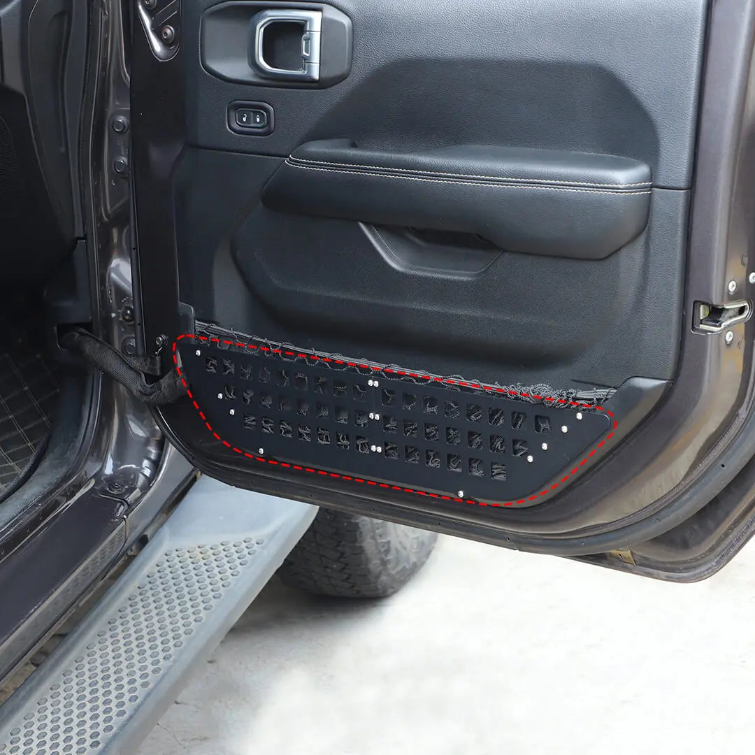 For 2018+ Jeep Wrangler JL & Gladiator JT Front Side Door Mesh Pocket Storage Box (4 pcs)