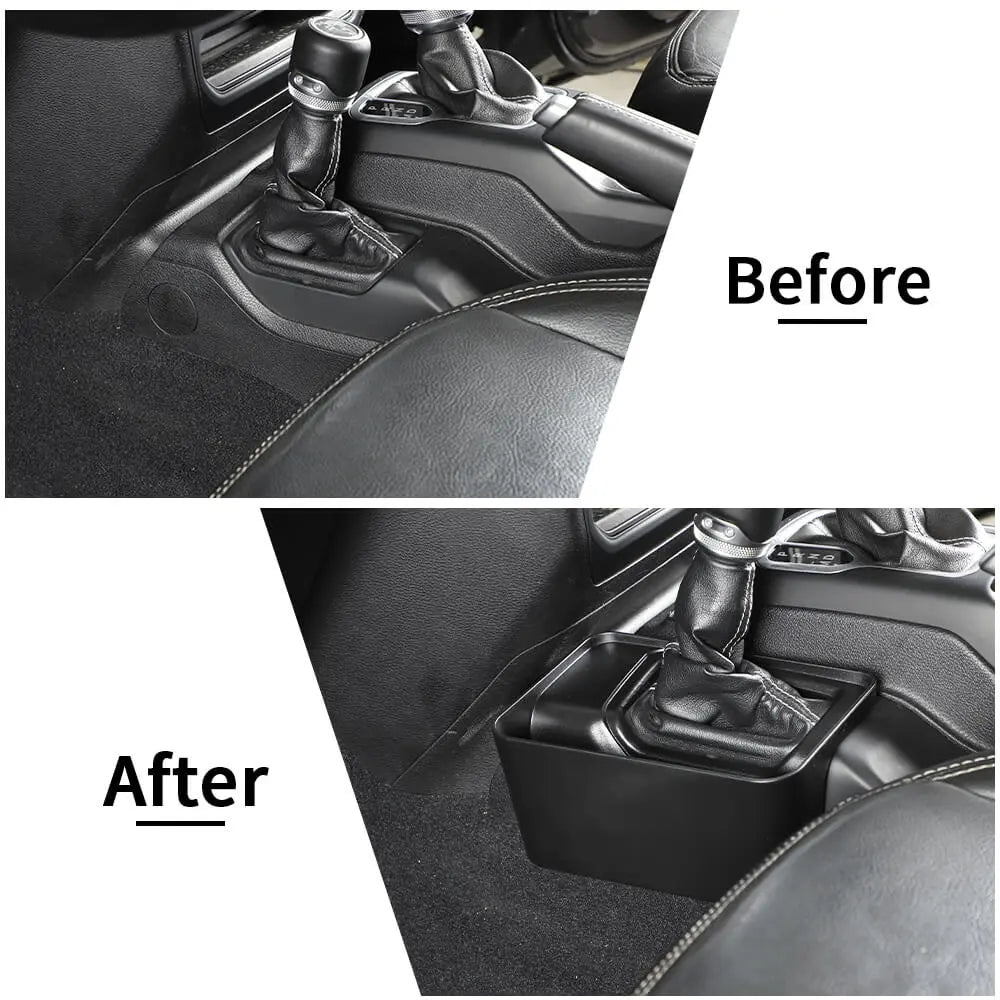 For 2018+ Jeep Wrangler JL & Gladiator JT Gear Shift Center Console Driver Side Storage Box Organizer