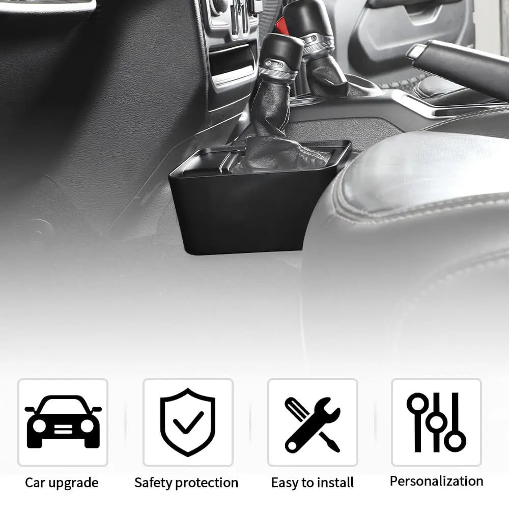 For 2018+ Jeep Wrangler JL & Gladiator JT Gear Shift Center Console Driver Side Storage Box Organizer
