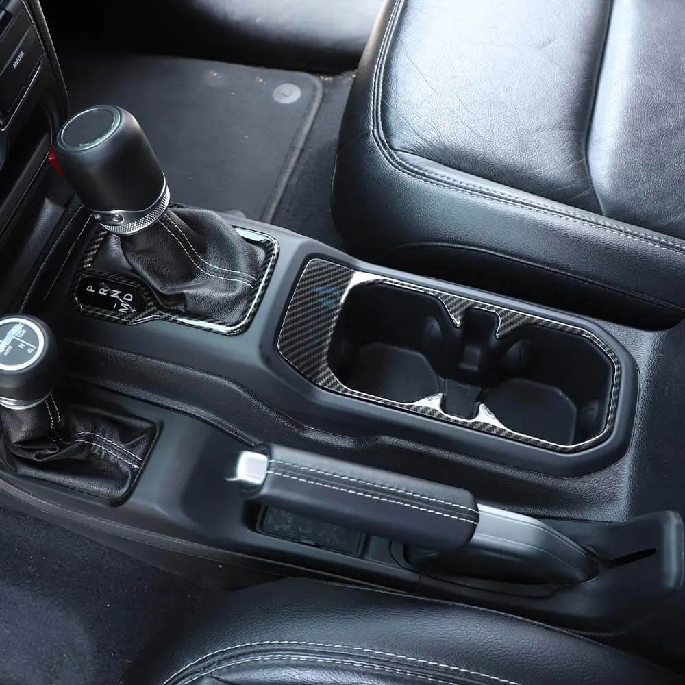For 2018+ Jeep Wrangler JL & Gladiator JT Gear Shift & Front Water Cup Holder Cover Trim