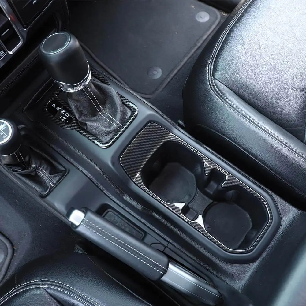 For 2018+ Jeep Wrangler JL & Gladiator JT Gear Shift & Front Water Cup Holder Cover Trim