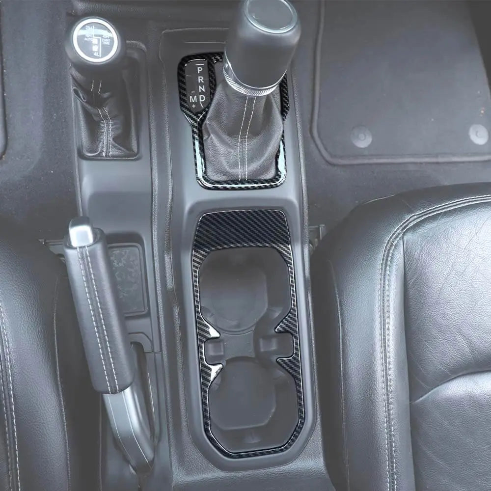 For 2018+ Jeep Wrangler JL & Gladiator JT Gear Shift & Front Water Cup Holder Cover Trim