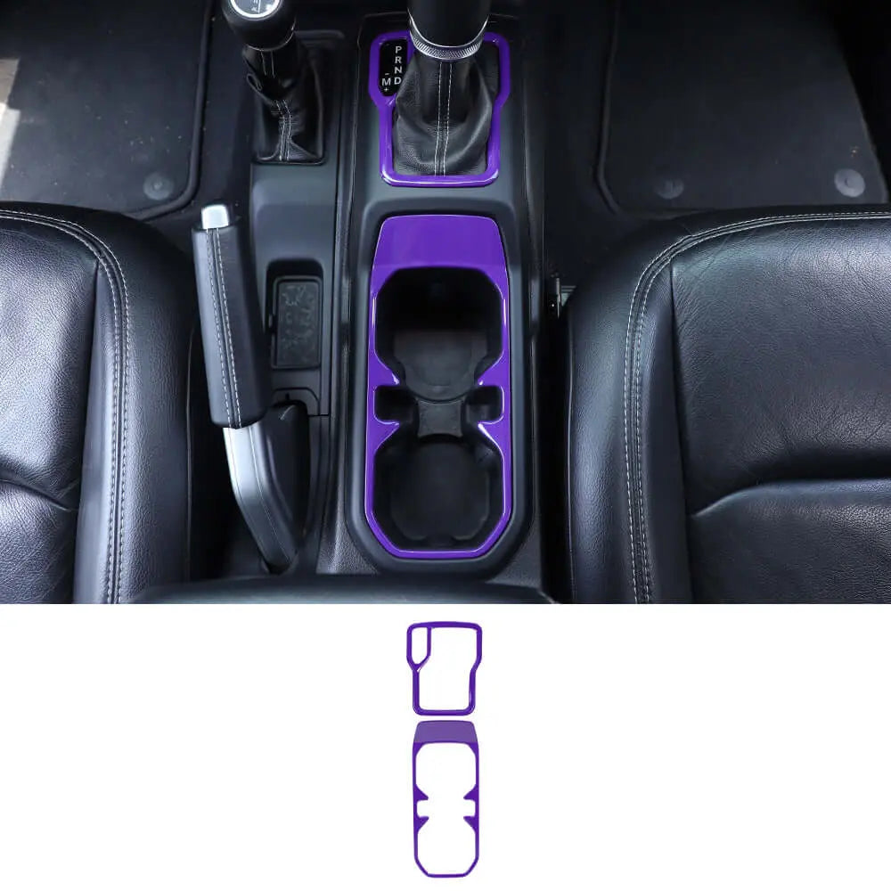For 2018+ Jeep Wrangler JL & Gladiator JT Gear Shift & Front Water Cup Holder Cover Trim
