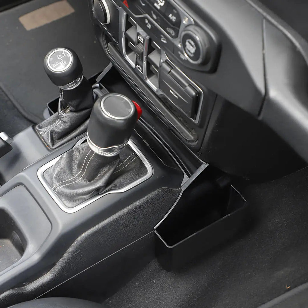 For 2018+ Jeep Wrangler JL & Gladiator JT Inner Center Console Gear Shift Side Storage Box Organizer (3 pcs)
