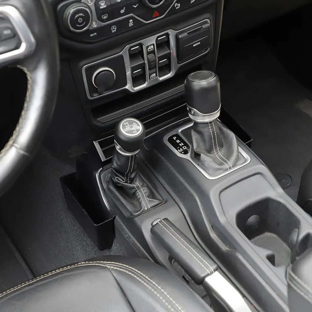 For 2018+ Jeep Wrangler JL & Gladiator JT Inner Center Console Gear Shift Side Storage Box Organizer (3 pcs)