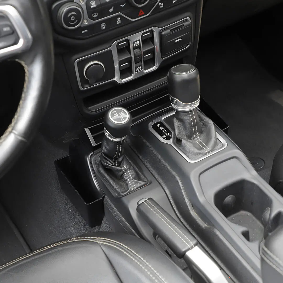 For 2018+ Jeep Wrangler JL & Gladiator JT Inner Center Console Gear Shift Side Storage Box Organizer (3 pcs)
