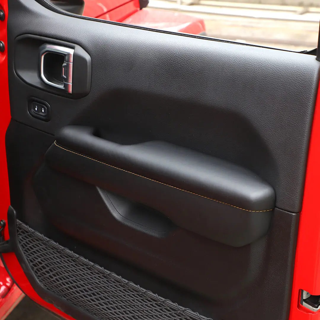 For 2018+ Jeep Wrangler JL & Gladiator JT Innet Door Armrest Handle Panel Guard Cover Decor Trim (4 pcs)