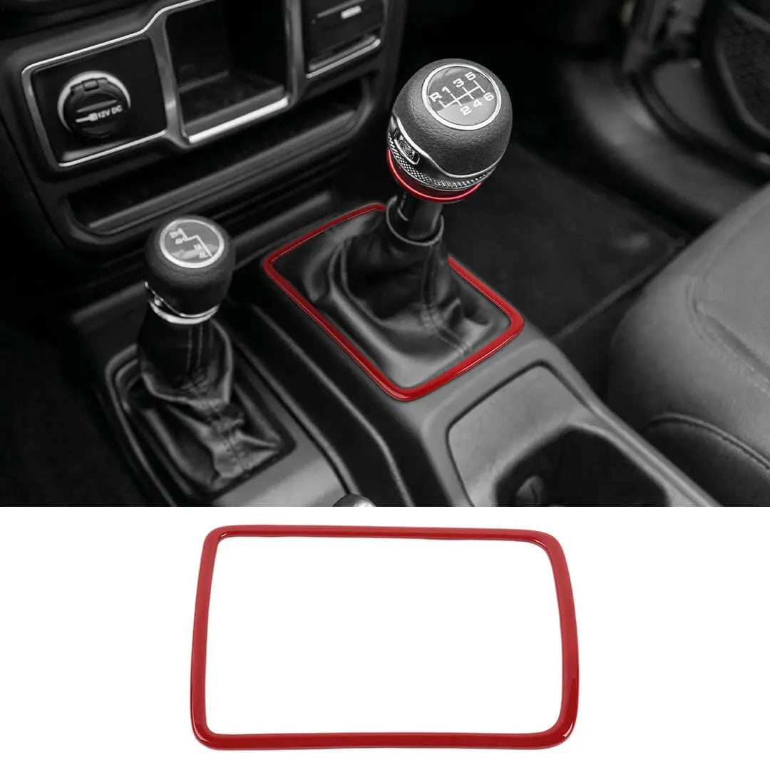 For 2018+ Jeep Wrangler JL & Gladiator JT Interior Center Console Gear Shift Trim Ring Cover（Manual Transmission Only）