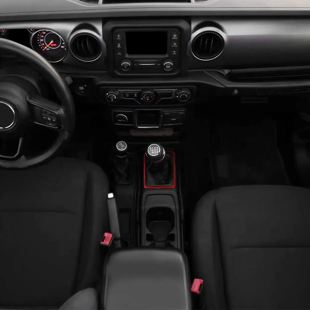 For 2018+ Jeep Wrangler JL & Gladiator JT Interior Center Console Gear Shift Trim Ring Cover（Manual Transmission Only）