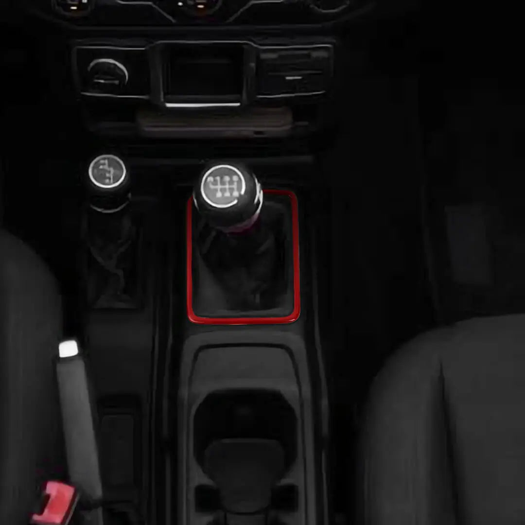 For 2018+ Jeep Wrangler JL & Gladiator JT Interior Center Console Gear Shift Trim Ring Cover（Manual Transmission Only）