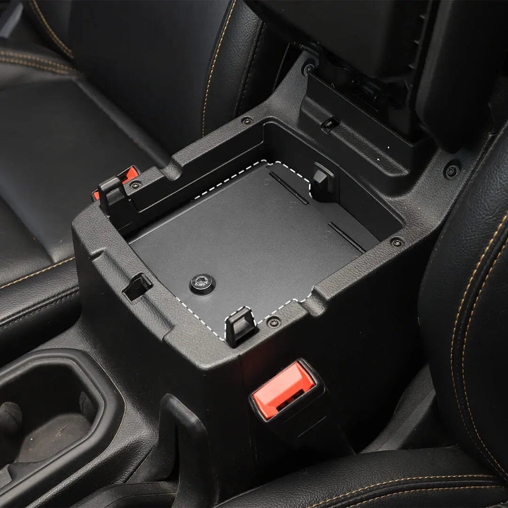 For 2018+ Jeep Wrangler JL & Gladiator JT Interior Center Console Safe Box Armrest Storage Box