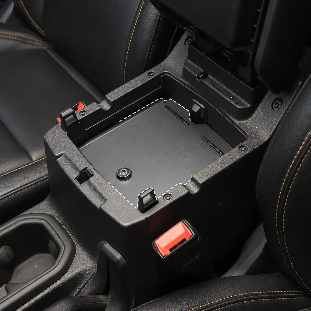 For 2018+ Jeep Wrangler JL & Gladiator JT Interior Center Console Safe Box Armrest Storage Box