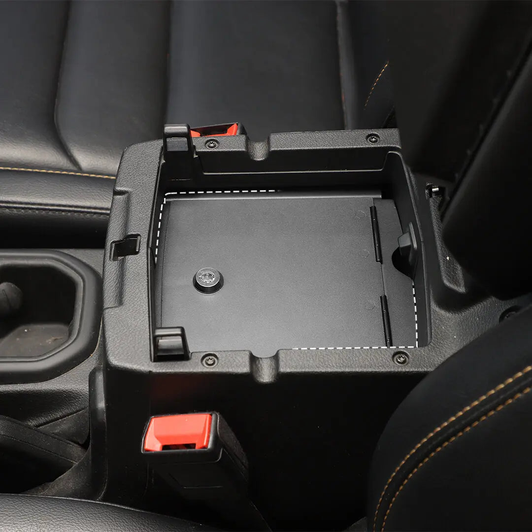 For 2018+ Jeep Wrangler JL & Gladiator JT Interior Center Console Safe Box Armrest Storage Box