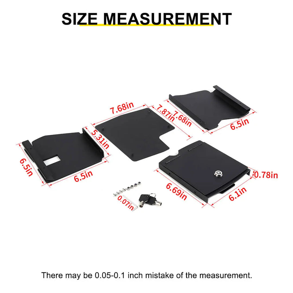 For 2018+ Jeep Wrangler JL & Gladiator JT Interior Center Console Safe Box Armrest Storage Box