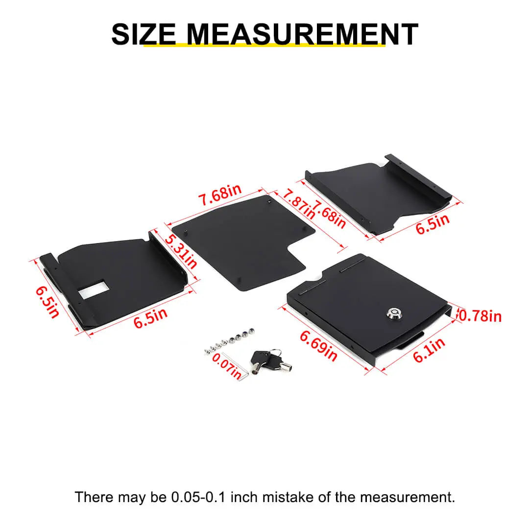 For 2018+ Jeep Wrangler JL & Gladiator JT Interior Center Console Safe Box Armrest Storage Box