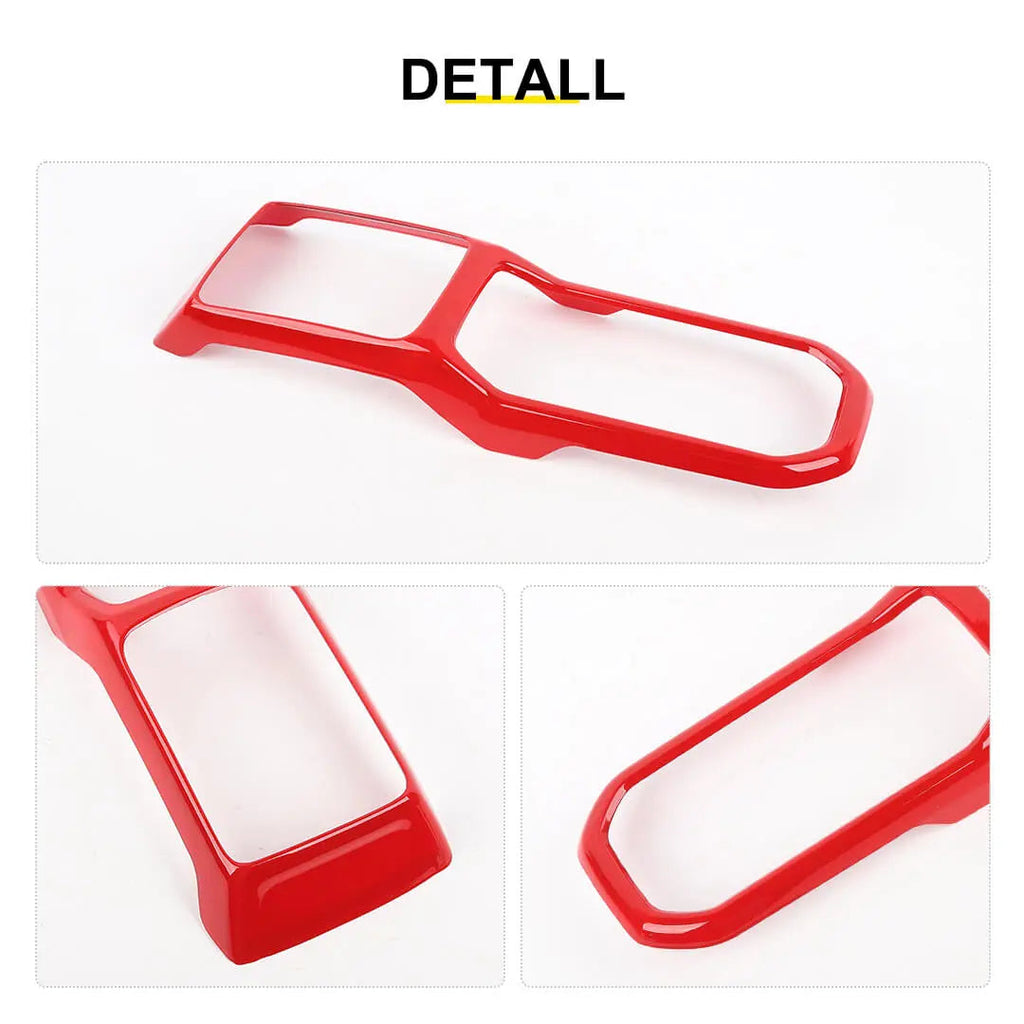 For 2018+ Jeep Wrangler JL & Gladiator JT Interior Center Console Water Cup Holder Manual Gear Shift Panel Frame Trim Cover