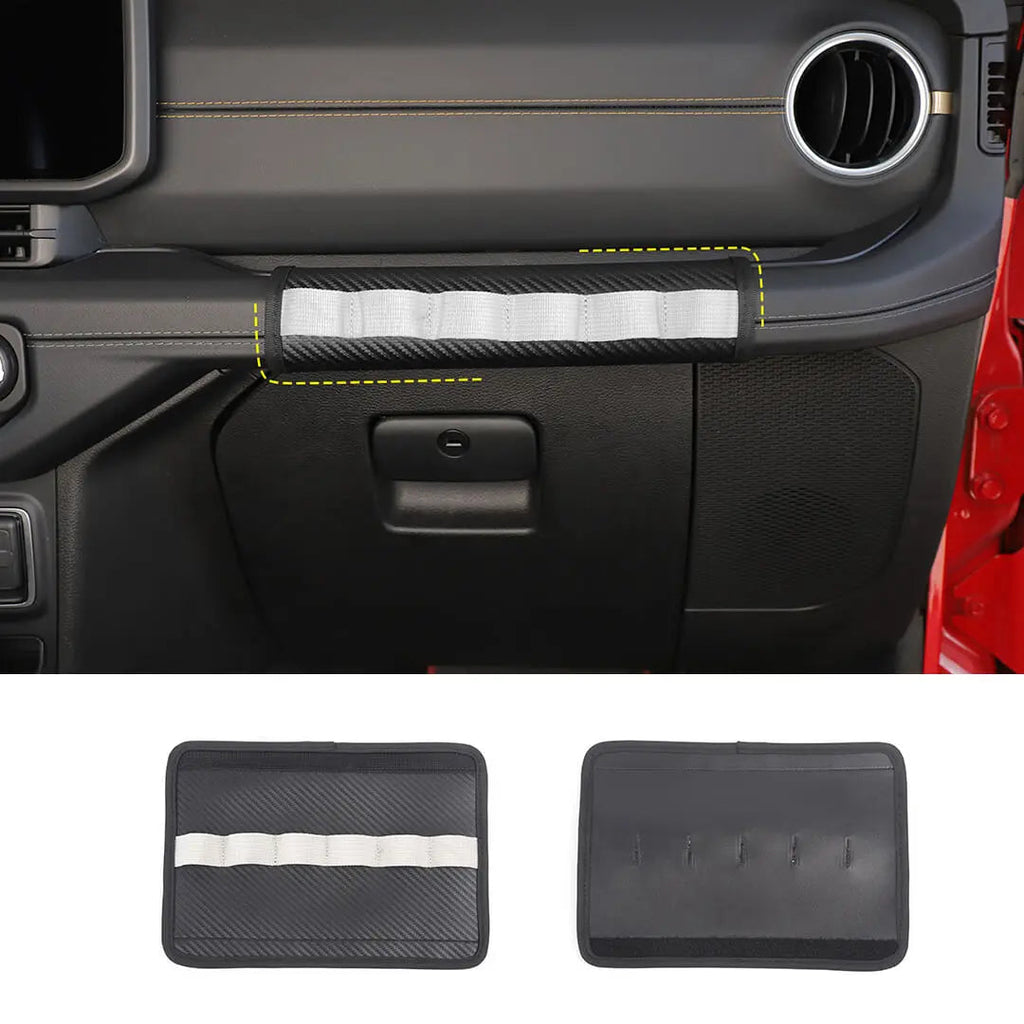 For 2018+ Jeep Wrangler JL & Gladiator JT Interior Co-pilot Grab Handle Leather Protection Cover Trim