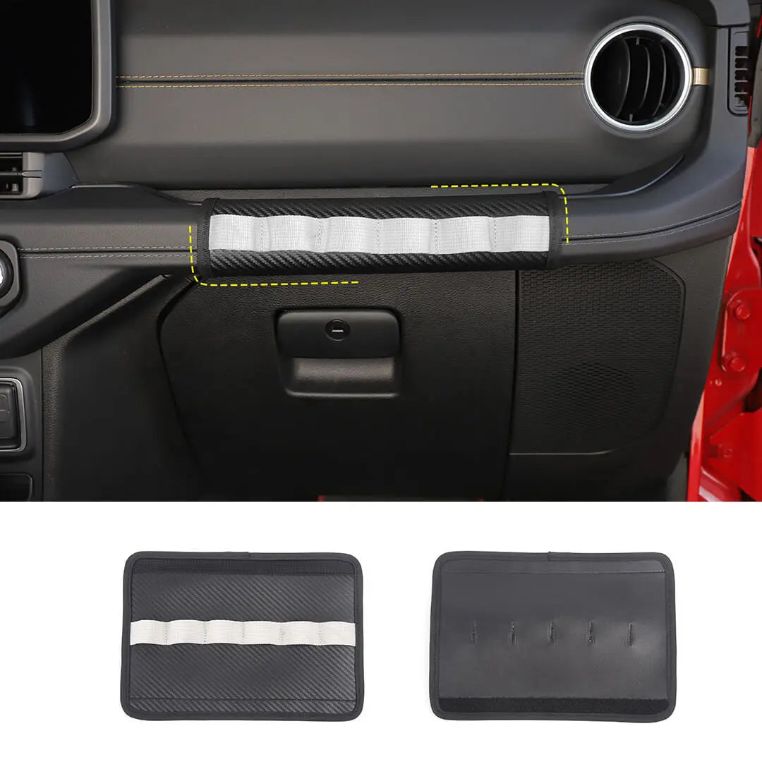 For 2018+ Jeep Wrangler JL & Gladiator JT Interior Co-pilot Grab Handle Leather Protection Cover Trim