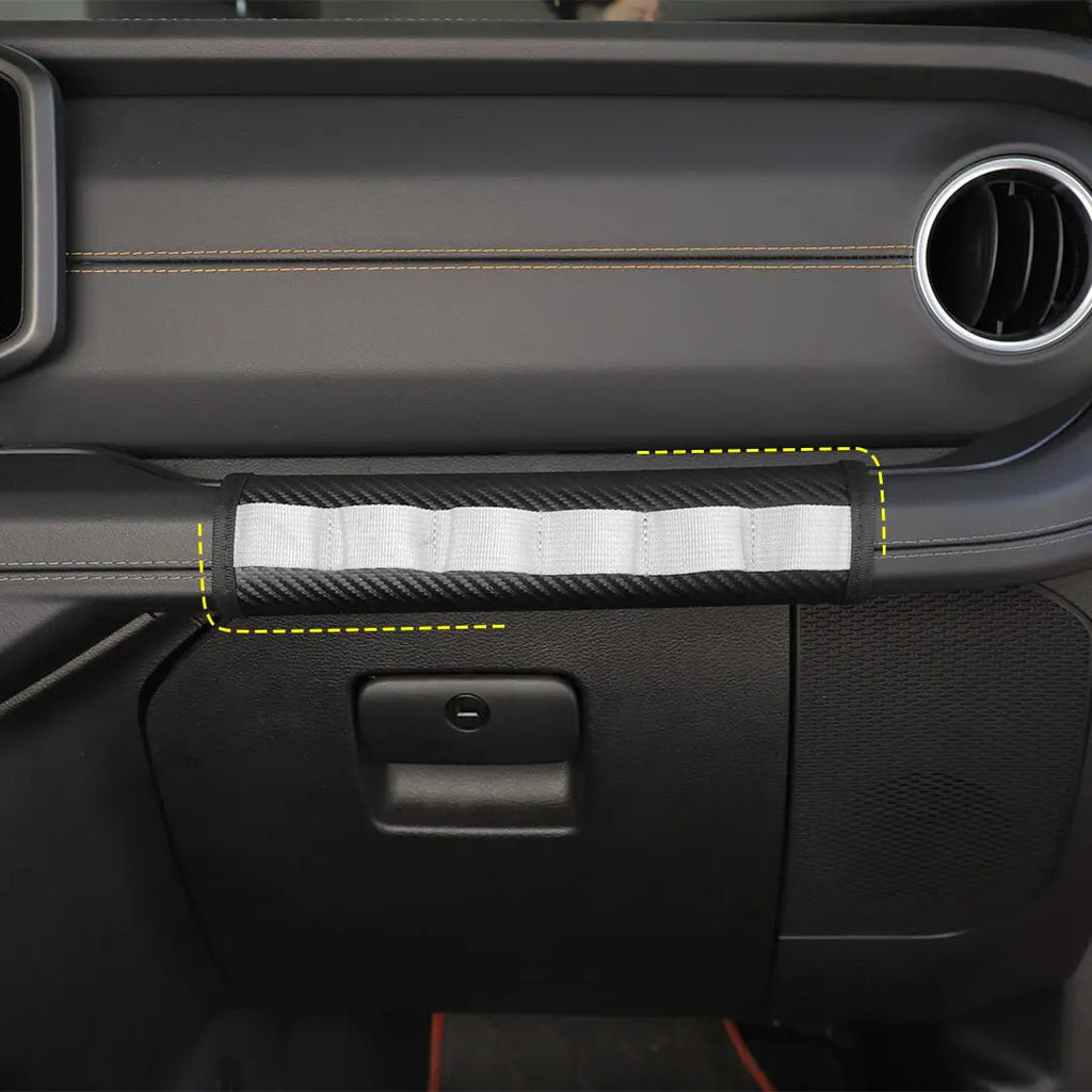 For 2018+ Jeep Wrangler JL & Gladiator JT Interior Co-pilot Grab Handle Leather Protection Cover Trim