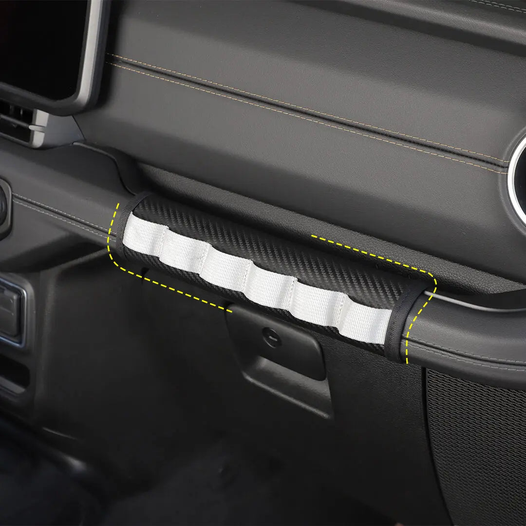 For 2018+ Jeep Wrangler JL & Gladiator JT Interior Co-pilot Grab Handle Leather Protection Cover Trim