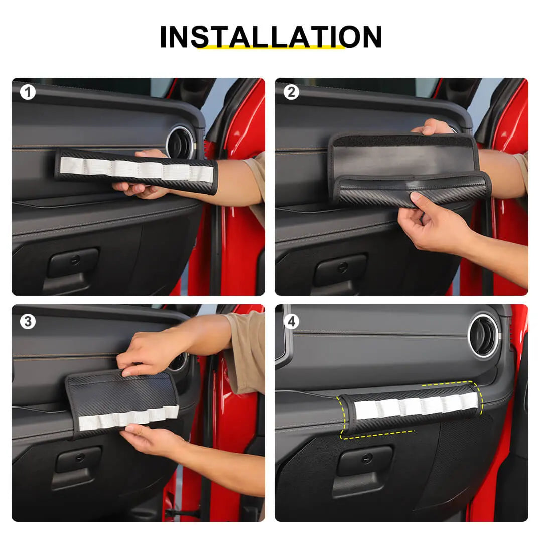 For 2018+ Jeep Wrangler JL & Gladiator JT Interior Co-pilot Grab Handle Leather Protection Cover Trim
