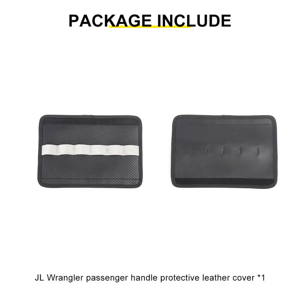 For 2018+ Jeep Wrangler JL & Gladiator JT Interior Co-pilot Grab Handle Leather Protection Cover Trim