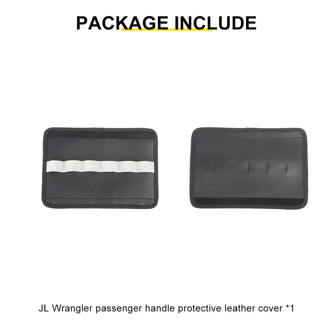 For 2018+ Jeep Wrangler JL & Gladiator JT Interior Co-pilot Grab Handle Leather Protection Cover Trim