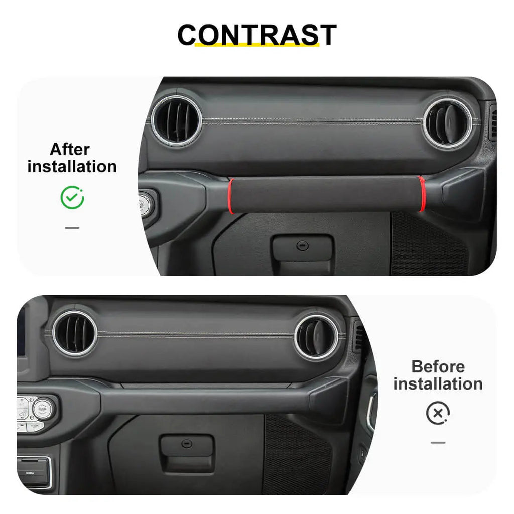 For 2018+ Jeep Wrangler JL & Gladiator JT Interior Co-pilot Grab Handles Protection Cover