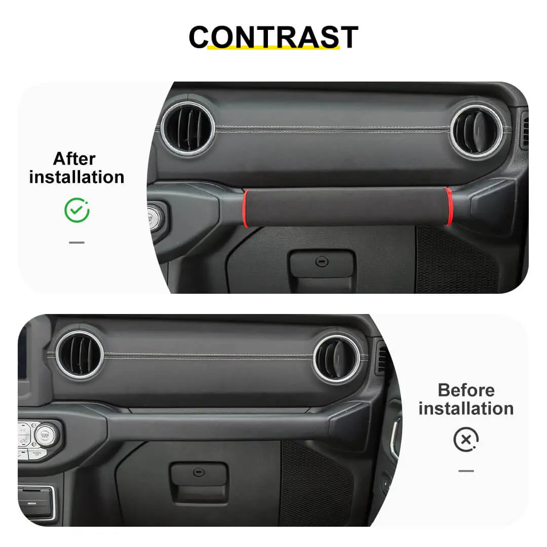 For 2018+ Jeep Wrangler JL & Gladiator JT Interior Co-pilot Grab Handles Protection Cover