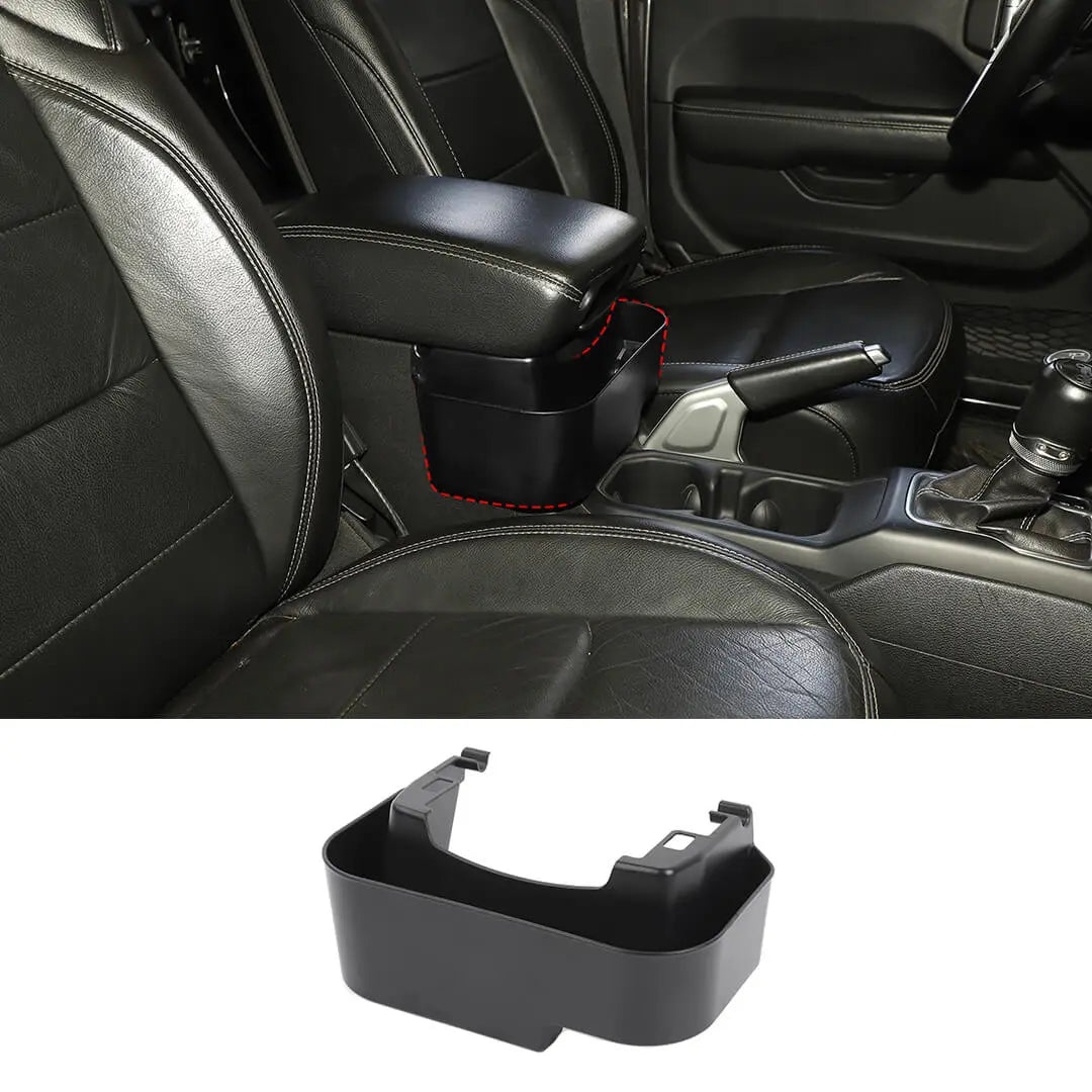 For 2018+ Jeep Wrangler JL & Gladiator JT Interior Front Armrest Storage Box Organizer Tray