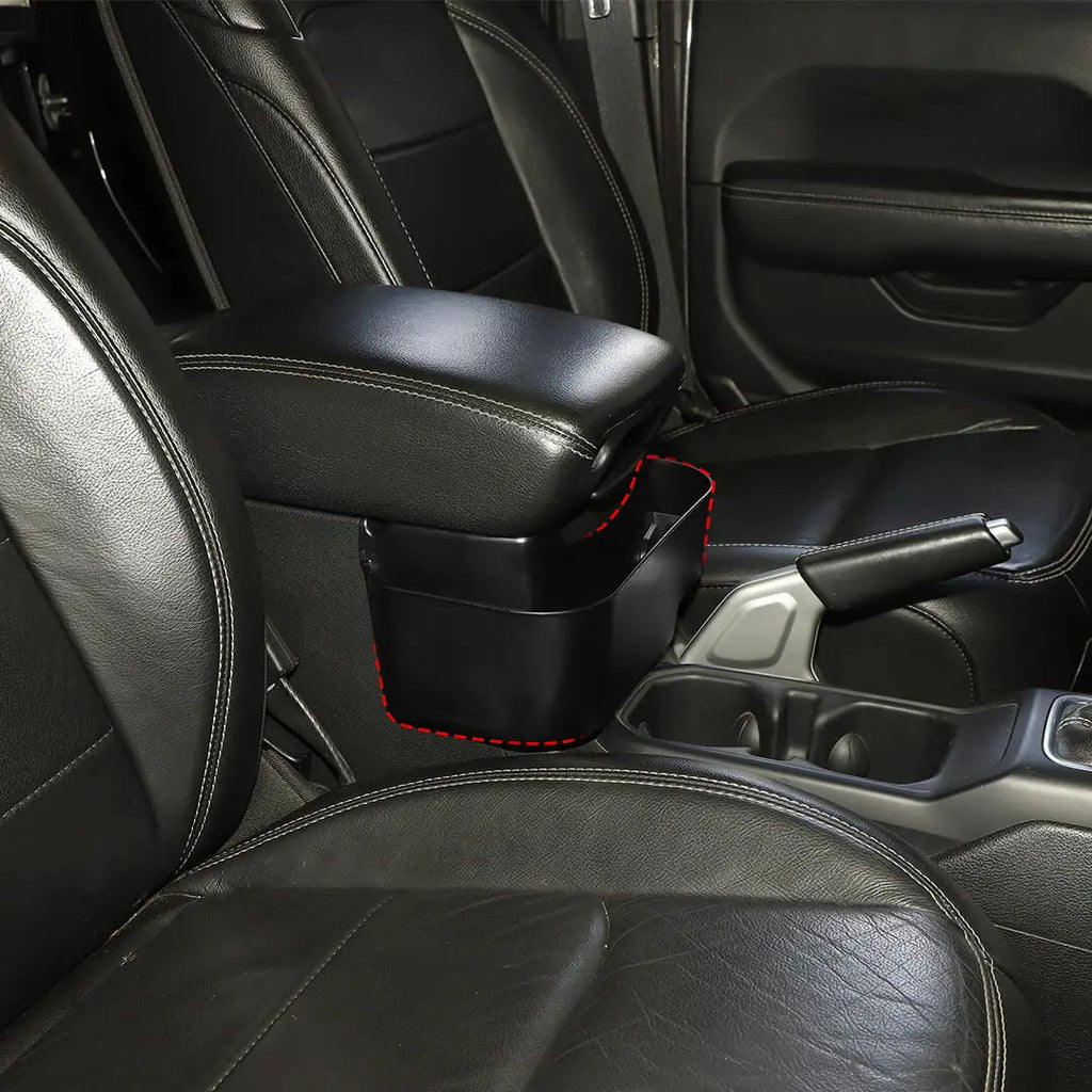 For 2018+ Jeep Wrangler JL & Gladiator JT Interior Front Armrest Storage Box Organizer Tray
