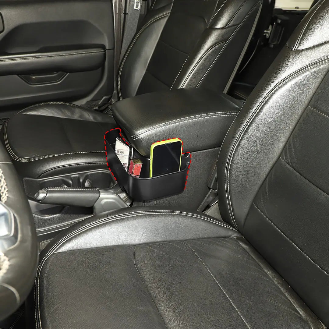 For 2018+ Jeep Wrangler JL & Gladiator JT Interior Front Armrest Storage Box Organizer Tray