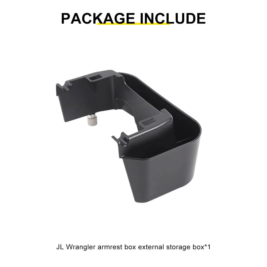 For 2018+ Jeep Wrangler JL & Gladiator JT Interior Front Armrest Storage Box Organizer Tray
