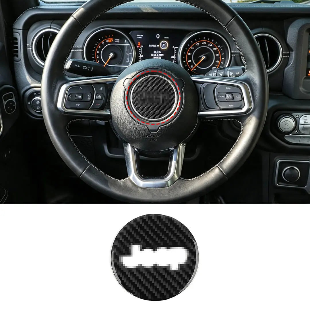 For 2018+ Jeep Wrangler JL & Gladiator JT Interior Steering Wheel Center Trim Cover