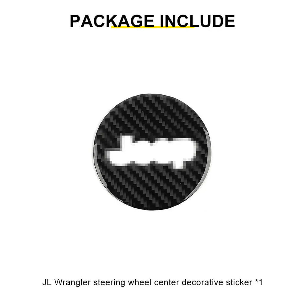 For 2018+ Jeep Wrangler JL & Gladiator JT Interior Steering Wheel Center Trim Cover