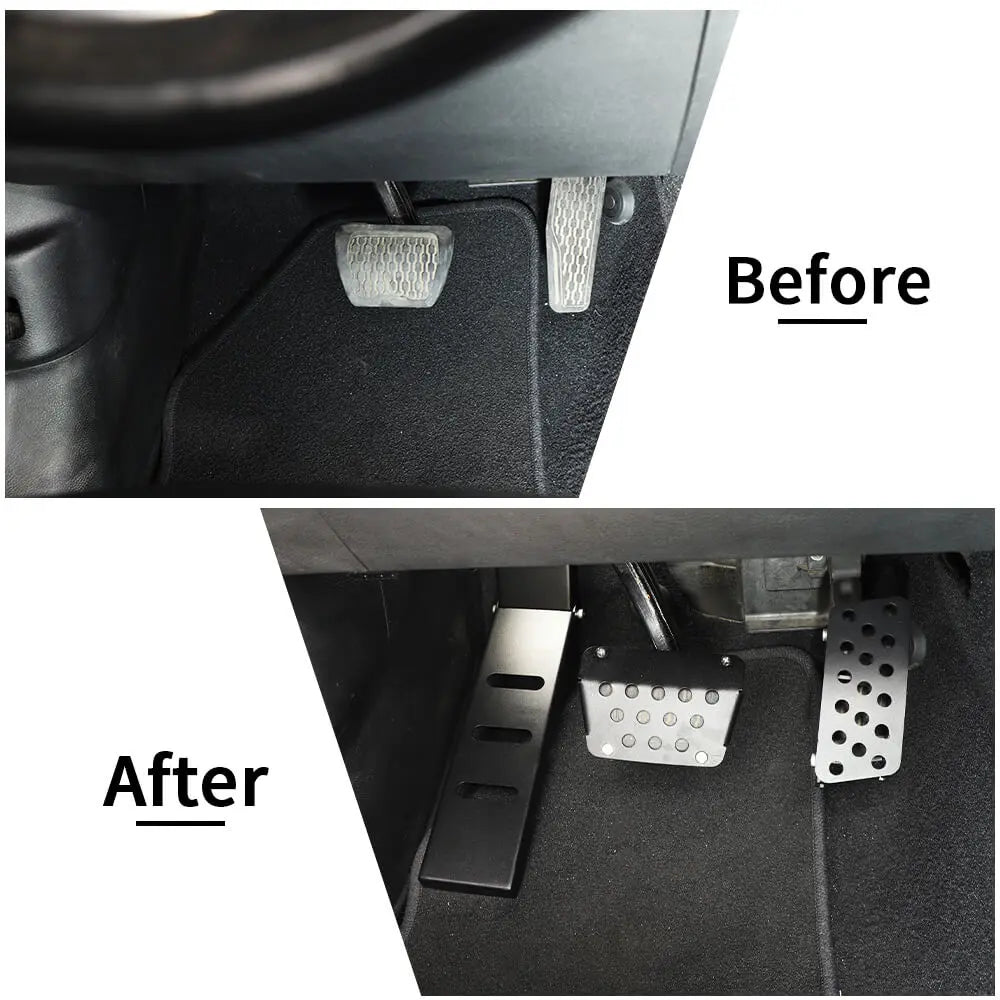 For 2018+ Jeep Wrangler JL & Gladiator JT Left Foot Rest & Gas Throttle Brake Pedal Cover Trim